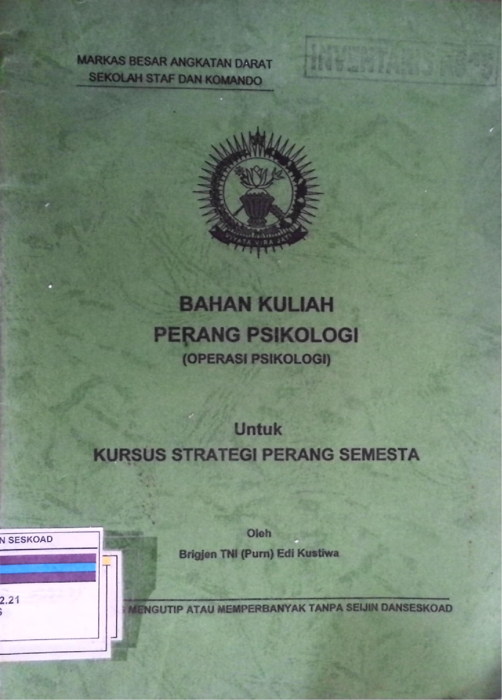BAHAN KULIAH PERANG PSIKOLOGI